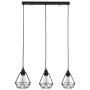 Lámpara de techo con diseño de rombos negra 3 bombillas E27 de vidaXL, Lámparas - Ref: Foro24-281633, Precio: 54,47 €, Descue...