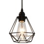 Lámpara de techo con diseño de rombos negra 3 bombillas E27 de vidaXL, Lámparas - Ref: Foro24-281633, Precio: 54,47 €, Descue...