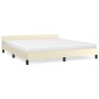 Estructura de cama con cabecero cuero sintético crema 180x200cm de , Camas y somieres - Ref: Foro24-347515, Precio: 130,51 €,...