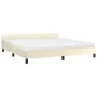 Bettgestell mit cremefarbenem Kunstleder-Kopfteil 180x200cm von , Betten und Lattenroste - Ref: Foro24-347515, Preis: 128,27 ...