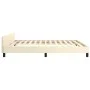 Bettgestell mit cremefarbenem Kunstleder-Kopfteil 180x200cm von , Betten und Lattenroste - Ref: Foro24-347515, Preis: 128,27 ...