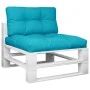 Cojines para palés 2 piezas tela turquesa de , Cojines para sillas y sofás - Ref: Foro24-360710, Precio: 58,04 €, Descuento: %
