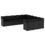 Set de sofás de jardín 11 pzas y cojines ratán sintético negro de , Conjuntos de jardín - Ref: Foro24-3250244, Precio: 701,15...