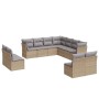 Set de sofás de jardín 11pzas con cojines ratán sintético beige de , Conjuntos de jardín - Ref: Foro24-3249658, Precio: 658,2...