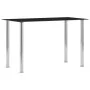 Mesa de comedor de vidrio templado negro 120x60x75 cm de vidaXL, Mesas de cocina y de comedor - Ref: Foro24-281852, Precio: 1...