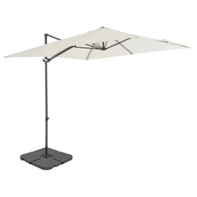 Sombrilla de jardín con base portátil arena de vidaXL, Sombrillas - Ref: Foro24-276335, Precio: 180,51 €, Descuento: %
