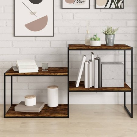 Estantes pared 4 uds madera ingeniería roble humo 60x40x1,5 cm de , Estanterías - Ref: Foro24-838243, Precio: 38,93 €, Descue...