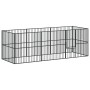 Corralito para perros con 8 paneles acero galvanizado negro de , Casetas para perros - Ref: Foro24-3209557, Precio: 196,27 €,...