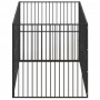 Corralito para perros con 8 paneles acero galvanizado negro de , Casetas para perros - Ref: Foro24-3209557, Precio: 196,27 €,...