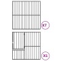 Corralito para perros con 8 paneles acero galvanizado negro de , Casetas para perros - Ref: Foro24-3209557, Precio: 196,27 €,...