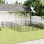 Corralito para perros con 20 paneles acero galvanizado negro de , Casetas para perros - Ref: Foro24-3209560, Precio: 485,91 €...