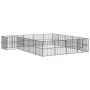 Corralito para perros con 20 paneles acero galvanizado negro de , Casetas para perros - Ref: Foro24-3209560, Precio: 476,43 €...