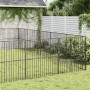 Corralito para perros con 20 paneles acero galvanizado negro de , Casetas para perros - Ref: Foro24-3209560, Precio: 485,91 €...
