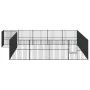 Corralito para perros con 20 paneles acero galvanizado negro de , Casetas para perros - Ref: Foro24-3209560, Precio: 476,43 €...