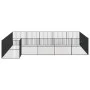 Corralito para perros con 20 paneles acero galvanizado negro de , Casetas para perros - Ref: Foro24-3209560, Precio: 476,43 €...