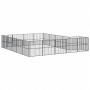 Corralito para perros con 20 paneles acero galvanizado negro de , Casetas para perros - Ref: Foro24-3209560, Precio: 485,91 €...