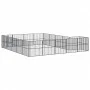 Corralito para perros con 20 paneles acero galvanizado negro de , Casetas para perros - Ref: Foro24-3209560, Precio: 476,43 €...
