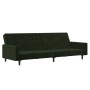 Sofá cama de 2 plazas terciopelo verde oscuro de , Sofás - Ref: Foro24-375739, Precio: 269,01 €, Descuento: %