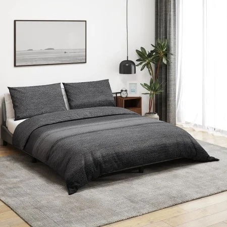 Juego de funda nórdica algodón gris oscuro 260x220 cm de , Fundas de nórdico - Ref: Foro24-136491, Precio: 33,28 €, Descuento: %