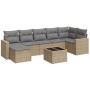 Juego de sofás de jardín con cojines beige 8 pzas ratán PE de , Conjuntos de jardín - Ref: Foro24-3219279, Precio: 484,30 €, ...