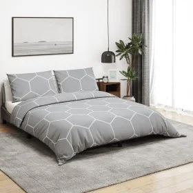 Juego de funda nórdica algodón gris 140x200 cm de , Fundas de nórdico - Ref: Foro24-136458, Precio: 25,70 €, Descuento: %