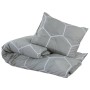 Juego de funda nórdica algodón gris 140x200 cm de , Fundas de nórdico - Ref: Foro24-136458, Precio: 24,70 €, Descuento: %