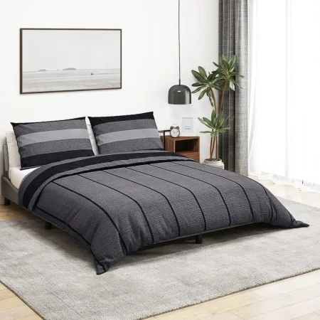 Juego de funda nórdica algodón gris oscuro 135x200 cm de , Fundas de nórdico - Ref: Foro24-136424, Precio: 25,92 €, Descuento: %
