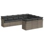 Set de sofás de jardín 10 pzas con cojines ratán sintético gris de , Conjuntos de jardín - Ref: Foro24-3218220, Precio: 582,0...