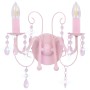 Lámpara de pared con cuentas rosa con 2 bombillas E14 de vidaXL, Lámparas - Ref: Foro24-281592, Precio: 35,53 €, Descuento: %