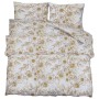 Juego de funda nórdica algodón blanco y marrón 200x200 cm de , Fundas de nórdico - Ref: Foro24-136411, Precio: 25,14 €, Descu...