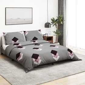 Juego de funda nórdica algodón gris 155x220 cm de , Fundas de nórdico - Ref: Foro24-136470, Precio: 31,22 €, Descuento: %