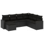 Set de comedor de jardín 7 pzas y cojines ratán sintético negro de , Conjuntos de jardín - Ref: Foro24-3219285, Precio: 434,9...