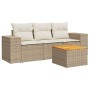 Juego de sofás jardín con cojines 4 pzas ratán sintético beige de , Conjuntos de jardín - Ref: Foro24-3225316, Precio: 276,71...