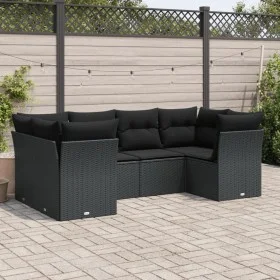 Set de sofás de jardín 6 piezas y cojines ratán sintético negro de , Conjuntos de jardín - Ref: Foro24-3218105, Precio: 406,4...