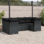 Set de sofás de jardín 6 piezas y cojines ratán sintético negro de , Conjuntos de jardín - Ref: Foro24-3218105, Precio: 398,7...