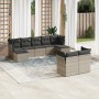 Set de muebles de jardín 9 pzas y cojines ratán sintético gris de , Conjuntos de jardín - Ref: Foro24-3218310, Precio: 518,30...