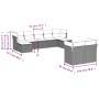 Set de muebles de jardín 9 pzas y cojines ratán sintético gris de , Conjuntos de jardín - Ref: Foro24-3218310, Precio: 518,30...
