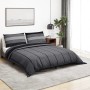 Juego de funda nórdica algodón gris oscuro 200x200 cm de , Fundas de nórdico - Ref: Foro24-136426, Precio: 27,47 €, Descuento: %