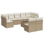 Juego de sofás jardín con cojines beige 10 pzas ratán sintético de , Conjuntos de jardín - Ref: Foro24-3218158, Precio: 646,3...