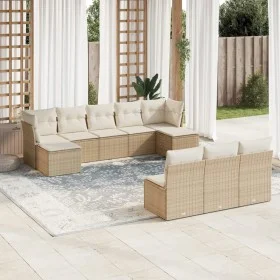 Juego de sofás jardín con cojines beige 10 pzas ratán sintético de , Conjuntos de jardín - Ref: Foro24-3218288, Precio: 591,1...