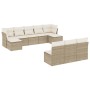 Juego de sofás jardín con cojines beige 10 pzas ratán sintético de , Conjuntos de jardín - Ref: Foro24-3218288, Precio: 571,9...