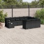 Set de sofás de jardín 11 pzas y cojines ratán sintético negro de , Conjuntos de jardín - Ref: Foro24-3218255, Precio: 677,94...