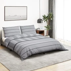 Juego de funda nórdica algodón gris 225x220 cm de , Fundas de nórdico - Ref: Foro24-136445, Precio: 25,76 €, Descuento: %