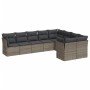 Set de muebles de jardín 9 pzas y cojines ratán sintético gris de , Conjuntos de jardín - Ref: Foro24-3218170, Precio: 527,37...