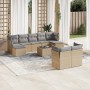 Juego de sofás jardín con cojines beige 10 pzas ratán sintético de , Conjuntos de jardín - Ref: Foro24-3218319, Precio: 582,7...