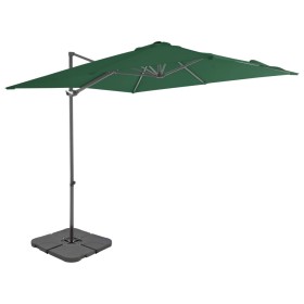 Sombrilla de jardín con base portátil verde de vidaXL, Sombrillas - Ref: Foro24-276336, Precio: 174,57 €, Descuento: %