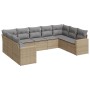 Set de sofás de jardín 9 pzas con cojines ratán sintético beige de , Conjuntos de jardín - Ref: Foro24-3219389, Precio: 542,5...