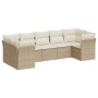 Set sofás de jardín 7 piezas y cojines ratán sintético beige de , Conjuntos de jardín - Ref: Foro24-3218118, Precio: 482,12 €...