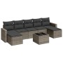 Set de sofás de jardín 8 pzas y cojines ratán sintético gris de , Conjuntos de jardín - Ref: Foro24-3219340, Precio: 424,64 €...