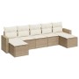Set sofás de jardín 7 piezas y cojines ratán sintético beige de , Conjuntos de jardín - Ref: Foro24-3219328, Precio: 409,46 €...